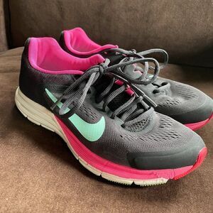 NIKE Women’s Charcoal/Pink Zoom Structure 17 2013 Running Shoes 615588-036 7 US